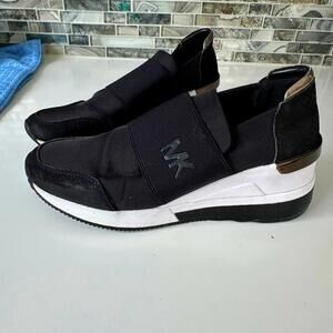 Michael Kors Black and White Slip-On Platform Sneakers